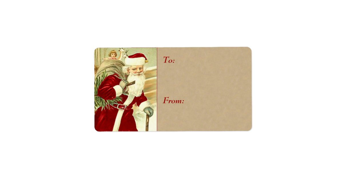 Vintage Christmas Gift Tags - Large | Zazzle