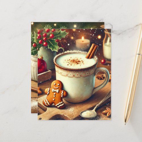 Vintage Christmas Gingerbread Hot Milk Scrapbook