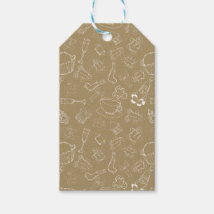 vintage christmas Gingerbread Man and santa Gift Tags