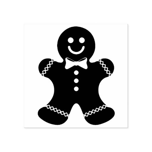 Vintage Christmas Gingerbread Man Cookie Rubber Stamp