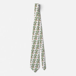 Vintage Christmas Gingham Puppy Dog Stuffed Animal Tie