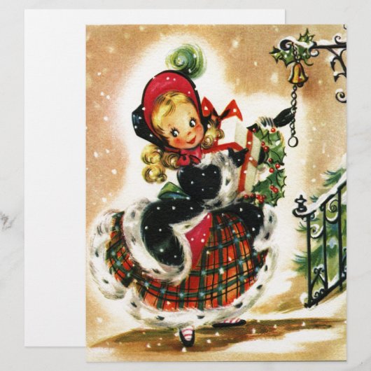 Vintage Christmas Girl (Front/Back)