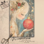 Vintage Christmas Girl with Red Ornament Decoupage Tissue Paper<br><div class="desc">This vintage Christmas girl with red ornament decoupage tissue paper design adds a charming, nostalgic touch to your holiday crafting projects. Featuring a sweet, classic illustration of a girl holding a beautifully decorated red ornament, this design is perfect for creating festive decoupage pieces, scrapbooking, or adding a vintage vibe to...</div>
