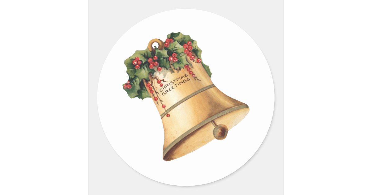 Golden Christmas Bell - Christmas Bells - Sticker