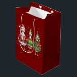 Vintage Christmas Goose Santa Duck Silly Goose Medium Gift Bag<br><div class="desc">Vintage Christmas Goose Santa Duck Silly Goose Cute Snowman Goose Funny Christmas</div>