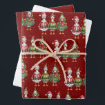Vintage Christmas Goose Santa Duck Silly Goose Wrapping Paper Sheets<br><div class="desc">Vintage Christmas Goose Santa Duck Silly Goose Cute Snowman Goose Funny Christmas</div>