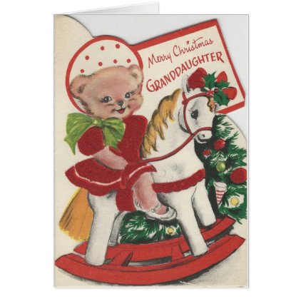 Vintage Christmas Granddaughter Card