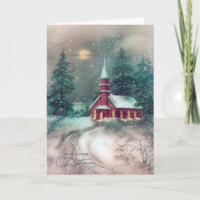 Vintage Christmas Greeting Card (Front)