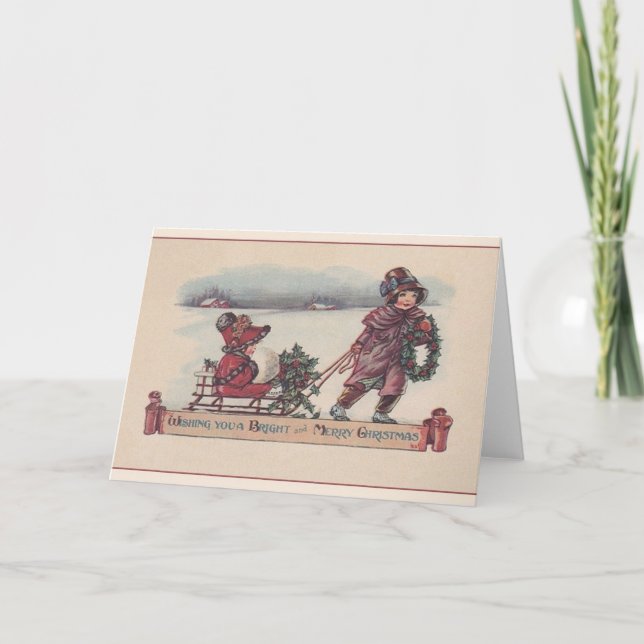 Vintage Christmas Greeting Card (Front)
