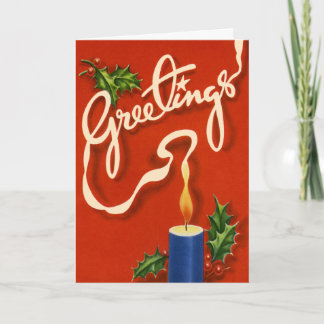 Vintage Christmas Greetings Card