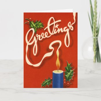 Vintage Christmas Greetings Card by FestivusMeister at Zazzle