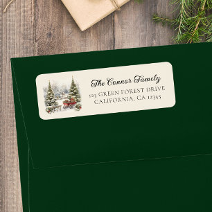 Vintage Christmas Handwritten Script Address Label