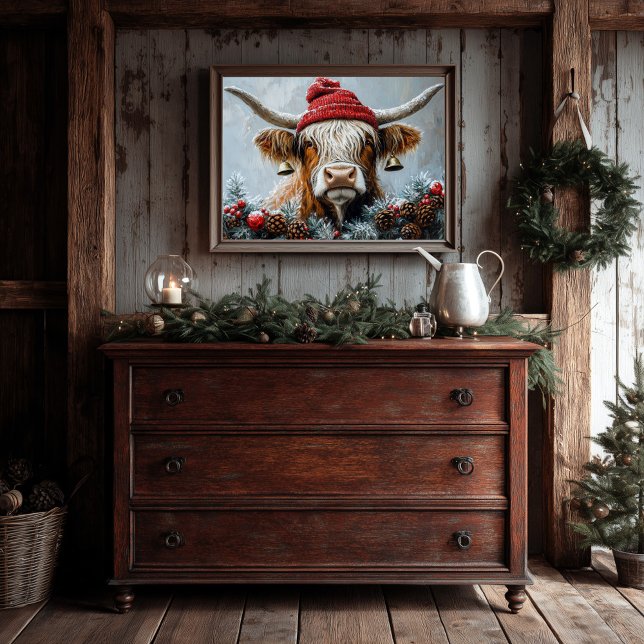 Vintage Christmas Highland Cow Decoupage  Tissue Paper (Creator Uploaded)