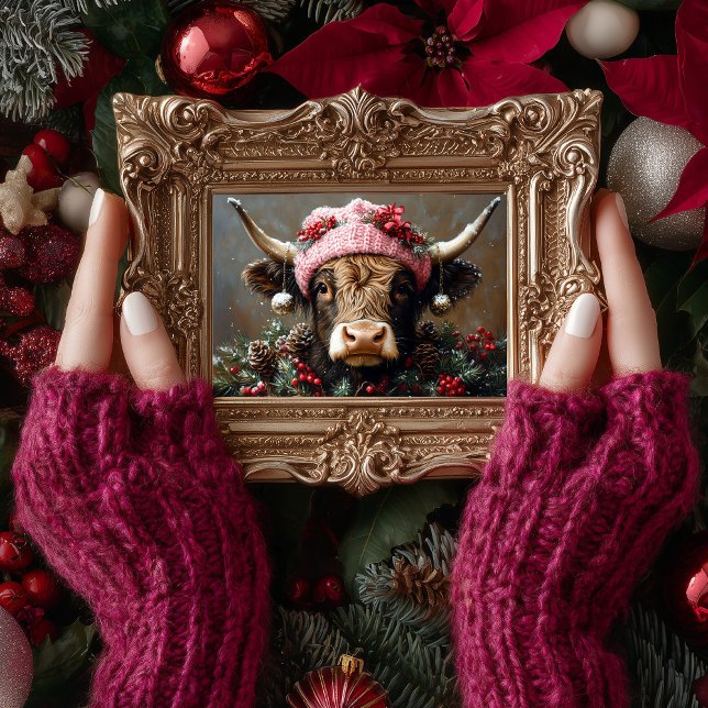 Vintage Christmas Highland Cow Decoupage  Tissue Paper (Creator Uploaded)