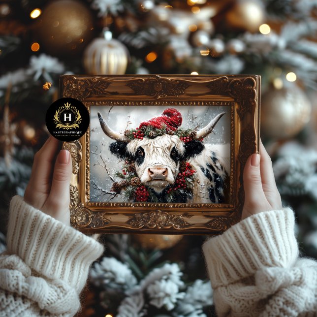 Vintage Christmas Highland Cow Decoupage  Tissue Paper (Creator Uploaded)