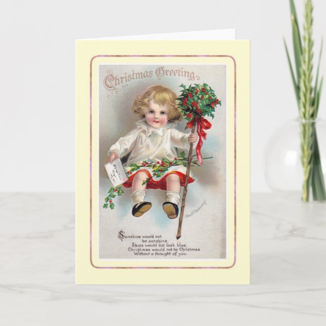 Vintage Christmas Holiday Card (Front)