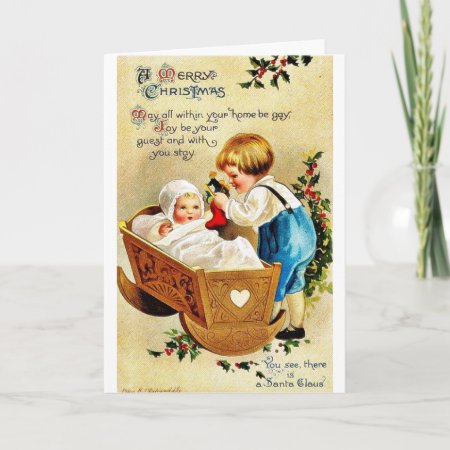 Vintage Christmas Holiday Card