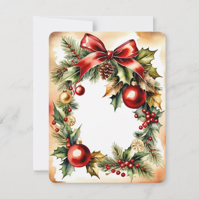 vintage christmas  holiday card (Front)