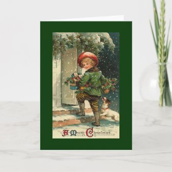 Vintage  Christmas Holiday Card by vintagecreations at Zazzle