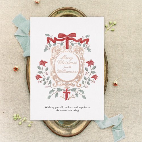 Vintage Christmas Holiday Chic Gold Crest