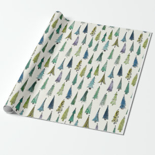 Vintage Christmas Holiday Christmas Tree Wrapping Paper