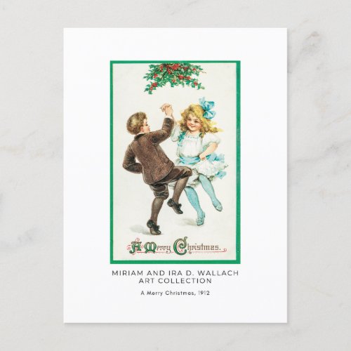 Vintage Christmas Holiday Elegant Retro Fine Art Postcard