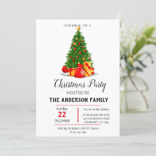 Vintage Christmas Holiday Invitation