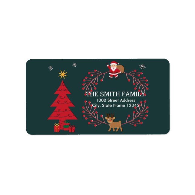 Vintage Christmas Holiday Label (Front)