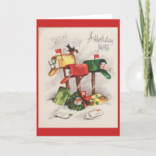 Vintage Christmas - Holiday Note (Blank Inside),