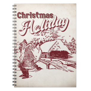 Vintage Christmas Holiday Notebook