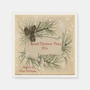 Vintage Christmas, Holiday, Paper Napkins