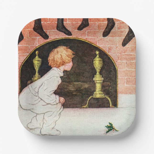 Vintage Christmas Holiday   Paper Plates (Front)