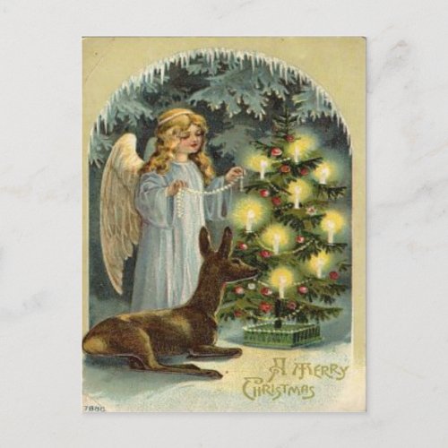 Vintage Christmas Holiday Postcard