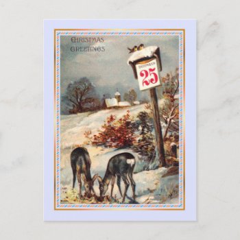 Vintage Christmas Holiday Postcard by Vintagearian at Zazzle