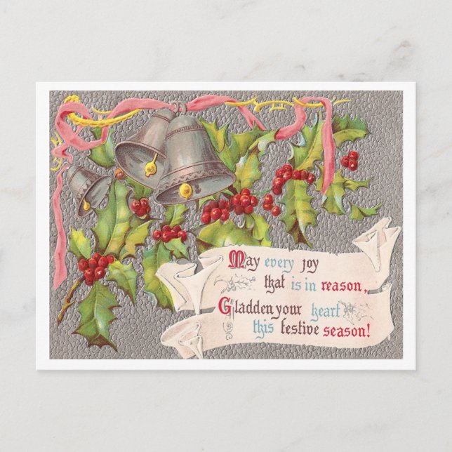 Vintage Christmas Holiday Postcard (Front)