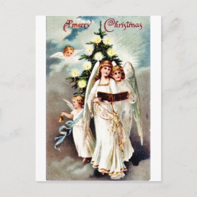 Vintage Christmas Holiday Postcard (Front)