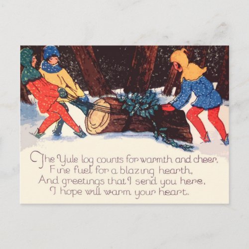 Vintage Christmas Holiday Postcard