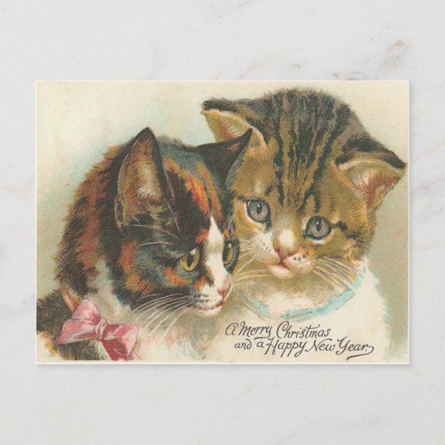 Vintage Christmas Holiday Postcard (Front)