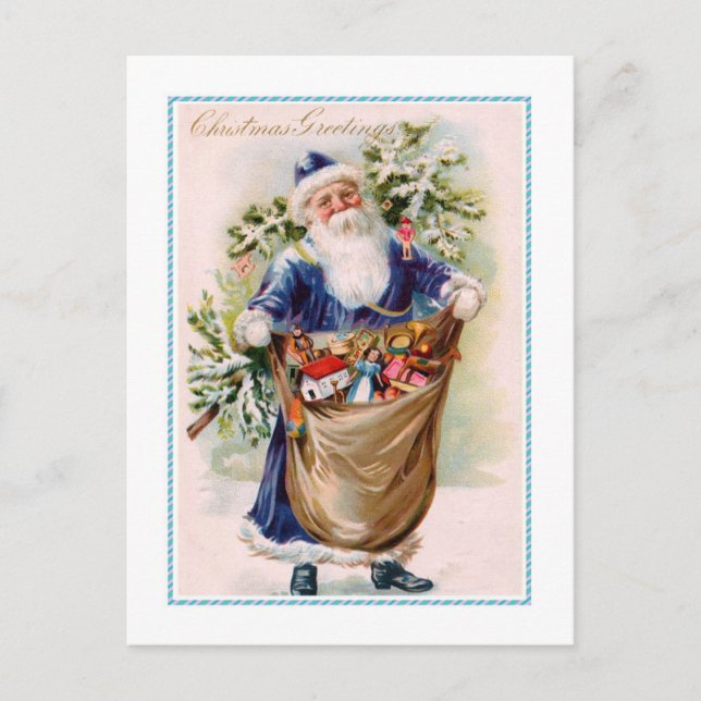 Vintage Christmas Holiday Postcard (Front)