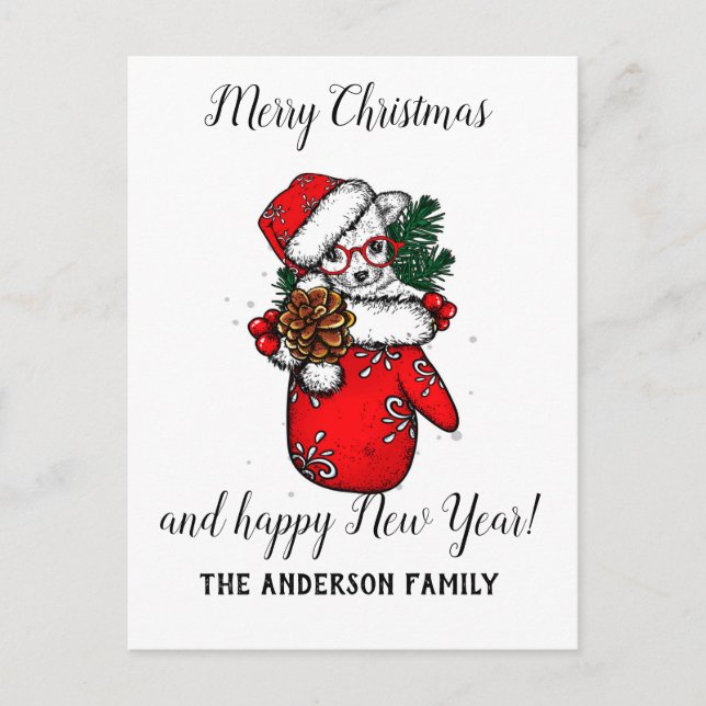 Vintage  Christmas Holiday Postcard (Front)