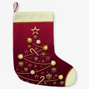Vintage  Christmas Holiday Small Christmas Stocking
