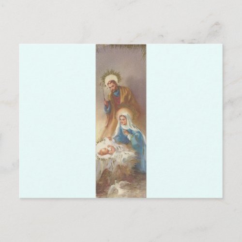 Vintage Christmas Holy Family Holiday Postcard
