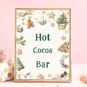 Vintage Christmas Hot Cocoa Bar Sign