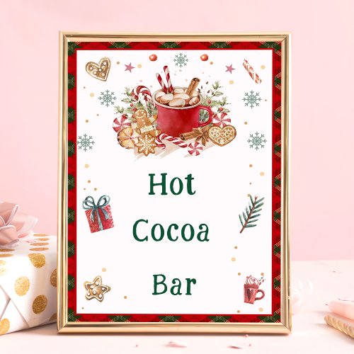 Vintage Christmas Hot Cocoa Bar Sign