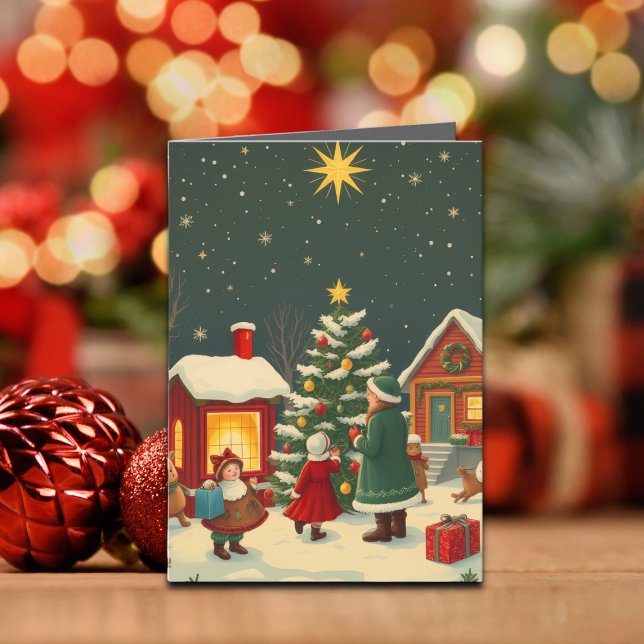 Vintage Christmas Illustration Card (Creator Uploaded)