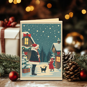 Vintage Christmas Illustration Card
