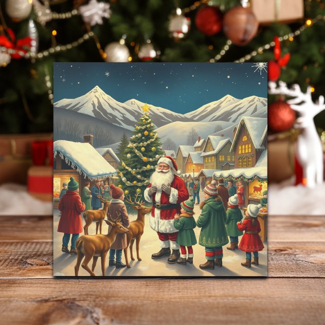 Vintage Christmas Illustration Holiday Card (Creator Uploaded)