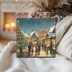 Vintage Christmas Illustration Holiday Card