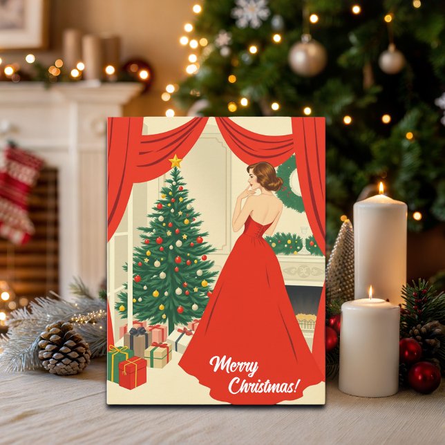 Vintage Christmas Illustration Holiday Postcard (Creator Uploaded)