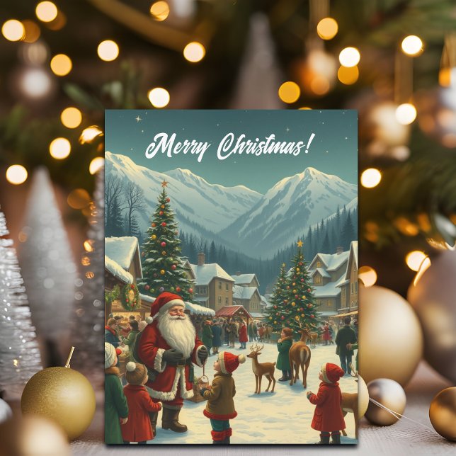Vintage Christmas Illustration Holiday Postcard (Creator Uploaded)